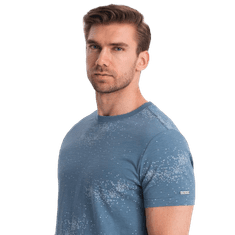 OMBRE Pánske tričko s celoplošnou potlačou V3 OM-TSFP-0179 modrá MDN124985 XXL