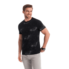 OMBRE Pánske tričko s potlačou V3 OM-TSFP-0179 čierna MDN124987 M