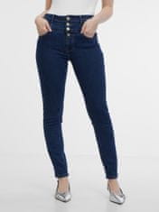 Orsay Tmavomodré dámske skinny fit džínsy 34