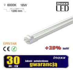 slomart LED žiarivka 120cm 18w T8 4000K G13 studená priehľadná