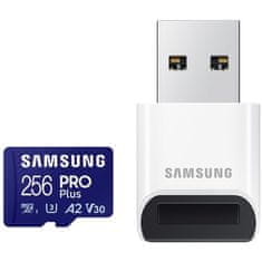SAMSUNG Pamäťová karta PRO Plus MicroSDXC 256GB + USB adaptér