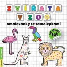 Zvieratá v ZOO omaľovánky so samolepkami