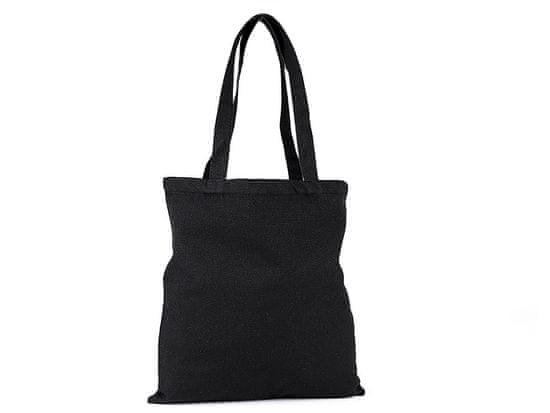 Textilná taška bavlnená na dotvorenie 35x39 cm - (021) čierna