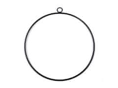 Kovový kruh na lapač snov / na dekorovanie Ø25 cm - čierna mat