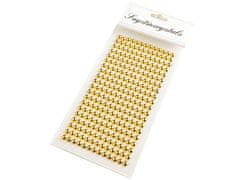 Samolepiace perly na lepiacom prúžku Ø6 mm - zlatá