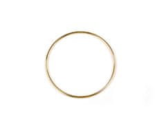 Kovový kruh na lapač snov / na dekorovanie Ø10,5 cm - žlté zlato
