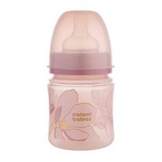 Canpol babies Fľaša antikoliková EasyStart Gold 120 ml ružová