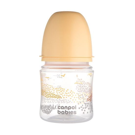 Canpol babies Fľaša antikoliková EasyStart Mountains 120 ml béžová