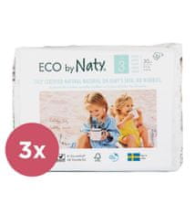 ECO by Naty 3x Plienky jednorazové 3 (4-9 kg) 30 ks