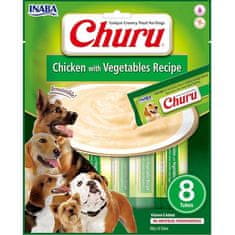 Inaba Churu dog snack kura & zelenina 8x 20g