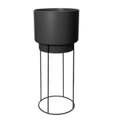 Elho obal B.For Studio Round - living black 30 cm