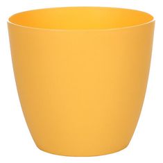 Plastkon Ella Mat dekoratívny kvetináč žltá priemer 9 cm