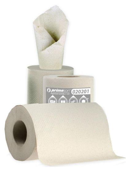 Primasoft Papierové uteráky v rolke, jednovrstvové, recykl, 150 m, 6 roliek