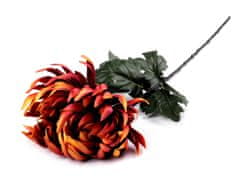 Umelá chryzantéma - oranžová červená