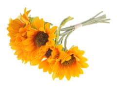 Umelé kvety, plast 380mm gerbera zväzok 5ks, oranžová