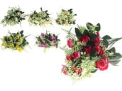 Umelé kvety, plast 410mm kamélie puget 12ks, mix farieb