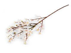 Umelá vetvička čerešňový kvet - biela
