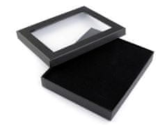 Krabička s priehľadom polstrovaná 16x19 cm - čierna