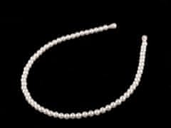Perlová čelenka do vlasov - (Ø6 mm) perlová