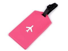 Menovka / visačka na kufor lietadlo - pink