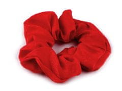 Gumička scrunchie do vlasov - červená (20 ks)