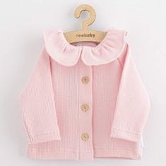 NEW BABY Dojčenský kabátik na gombíky Luxury clothing Laura ružový - 62 (3-6m)