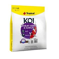 TROPICAL Koi Wheat Germ & Garlic Pellet L 5l/1,5kg plávajúce krmivo pre jazierkové ryby