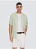 Bielo-zelená pánska pruhovaná košeľa s krátkym rukávom ONLY & SONS Wayne M