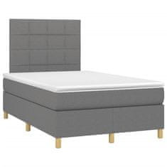 Petromila vidaXL Boxspring posteľ s matracom, tmavosivá 120x190 cm, látka