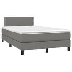 Petromila vidaXL Boxspring posteľ s matracom, tmavosivá 120x190 cm, látka