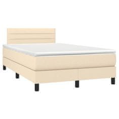 Petromila vidaXL Boxspring posteľ s matracom krémová 120x190 cm látka