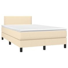 Petromila vidaXL Boxspring posteľ s matracom krémová 120x190 cm látka