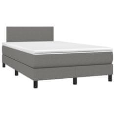 Petromila vidaXL Boxspring posteľ s matracom, tmavosivá 120x190 cm, látka