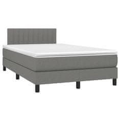 Petromila vidaXL Boxspring posteľ s matracom, tmavosivá 120x190 cm, látka