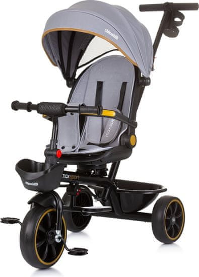 Chipolino Trojkolka so strieškou Max Sport 2v1 Ash Grey