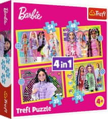 Trefl Puzzle Veselý svet Barbie 4v1 (35,48,54,70 dielikov)