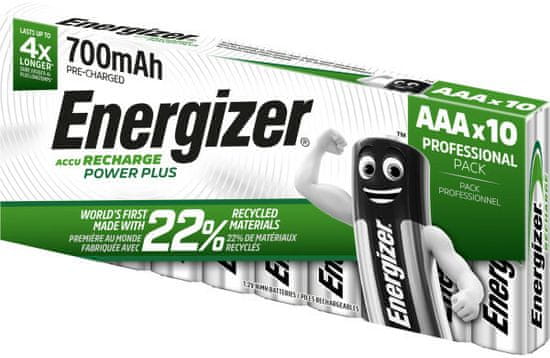 Energizer E300626405 Power Plus nabíjateľné batérie AAA 700mAh DP10