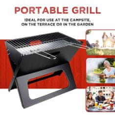 BBQ Collection ED-224901 Gril na drevené uhlie skladacie 46 x 37 cm