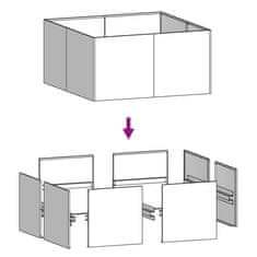 Vidaxl Kvetináč 80x80x40 cm korténová oceľ
