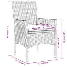 Petromila vidaXL Záhradné stoličky s vankúšmi 2 ks sivé polyratanové