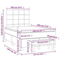 Petromila vidaXL Boxspring posteľ s matracom, tmavosivá 120x190 cm, látka