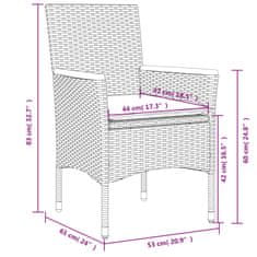 Petromila vidaXL Záhradné stoličky s podložkami 2 ks čierne polyratan