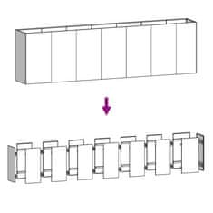 Vidaxl Záhradný vyvýšený záhon 280x40x80 cm korténová oceľ