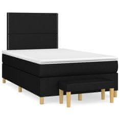 shumee Boxspring posteľ s matracom čierna 120x190 cm látka