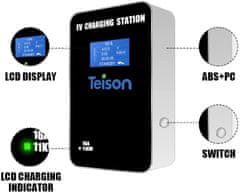 Teison Co., Ltd. EV Teison Wallbox - nabíjacia stanica, 11kW, 16A, 3-fázy, Typ-2, 5m kábel