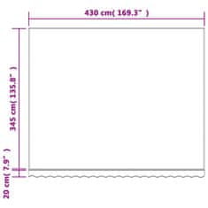 Vidaxl Náhradná látka na markízu červeno-biela pruhovaná 4,5x3,5 m