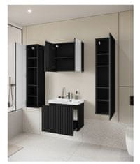 Veneti Kúpeľňový set so zrkadlom IZORIA XL 2 - čierny grafit + umývadlo ZDARMA