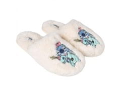 Disney Stitch DISNEY Cream, dámske papuče, chlpaté, teplé 40-41 EU / 7-8 UK