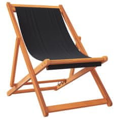 Petromila vidaXL Skladacie plážové stoličky 2 ks čierne látka