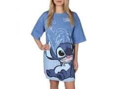 Disney Stitch Disney Blue, dámske oblečenie na spanie, bavlnená nočná košeľa S